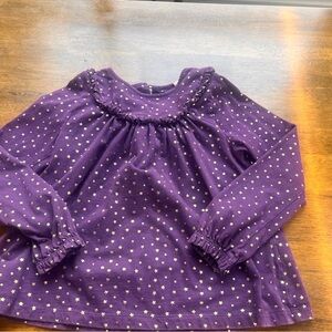 Boden Purple Starry Kids Top